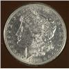 Image 2 : 1883 MORGAN SILVER DOLLAR,  BU WITH HISTORY CARD AND STAMP ( GERONIMO )
