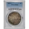 Image 1 : 1881-S MORGAN SILVER DOLLAR, PCGS MS-65  COLOR!