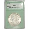 Image 1 : 1921 MORGAN SILVER DOLLAR, NTC GRADED GEM BU