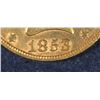 Image 2 : 1853/2 $10 GOLD LIBERTY AU