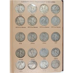 COMPLETE SET WALKING LIBERTY HALF DOLLARS 1916-1947 IN DANSCO ALBUM