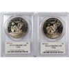 Image 2 : 2 COINS: 1974-S & 1973-S EISENHOWER DOLLARS PCGS PROOF 69 DCAM CLAD