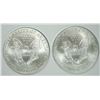 Image 2 : ( 2 ) GEM BU 2001 AMERICAN SILVER EAGLES