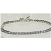 Image 1 : #1-STERLING SILVER TANZANITE BRACELET