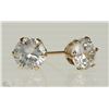 Image 1 : #2-10KT GOLD ZIRCONIA EARRINGS