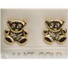 Image 1 : #6-14KT GOLD TEDDY BEAR EARRINGS