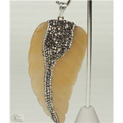 #7-AGATE & CRYSTAL PENDANTS WITH SILVER BAIL