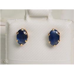 #10-10KT GOLD  SAPPHIRES (1.1CT) EARRINGS