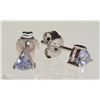 Image 1 : #21-STERLING SILVER TANZANITE(0.60CT) EARRINGS