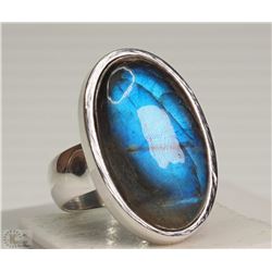 #22-STERLING SILVER LABRADORITE  RING