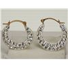 Image 1 : #23-10KT GOLD CUBIC CRYSTAL EARRINGS