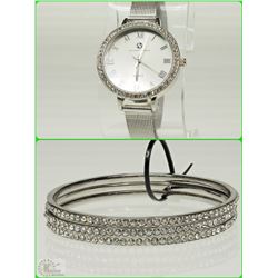 #25-ADRIENNE  VITTADINI WATCH WITH BANGLES