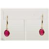 Image 1 : #26-14KT  GOLD RUBY (6.80CT) EARRINGS