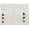 Image 1 : #28-14KT GOLD RARE GRAPE GARNET EARRINGS