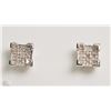 Image 1 : #29-STERLING SILVER DIAMOND EARRINGS