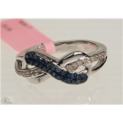 #30-STERLING SILVER DIAMOND RING