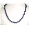 Image 1 : #31-LAPIS LAZIL INDIVIDUALLY  KNOTTED NECKLACE