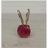 Image 1 : #32-10KT GOLD RUBY(0.45CT) PENDANT