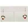 Image 1 : #39-10KT GOLD RUBY EARRINGS