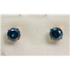 Image 1 : #41-14KT GOLD BLUE  DIAMOND EARRINGS