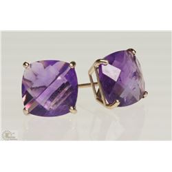 #44-14KT GOLD AMETHYST (4.00CT)  EARRINGS