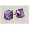 Image 1 : #44-14KT GOLD AMETHYST (4.00CT)  EARRINGS