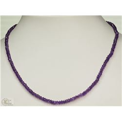 #45-STERLING SILVER CLASP AMETHYST NECKLACE