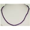 Image 1 : #45-STERLING SILVER CLASP AMETHYST NECKLACE