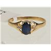 Image 1 : #47-10KT GOLD  SAPPHIRE DIAMOND  RING