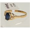 Image 2 : #47-10KT GOLD  SAPPHIRE DIAMOND  RING