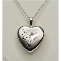 #48-STERLING SILVER HEART LOCKET