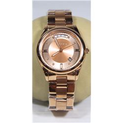 NEW MICHAEL KORS DAY-DATE S/S ROSE GOLD TONE WATCH