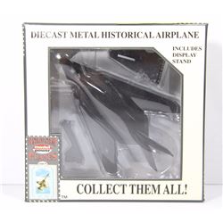 #2)DIE CAST METAL HISTORICAL  AIRPLANE W/ STAND