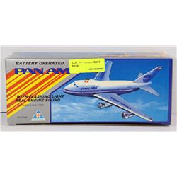 BATTERY OPERATED PAN AM PASSENGER JET PLANE WITH