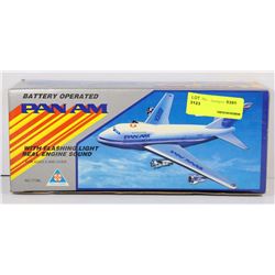 BATTERY OPERATED PAN AM PASSENGER JET PLANE WITH