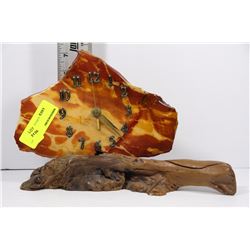 DECORATIVE WOODEN MANTLE CLOCK