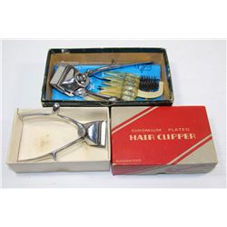 VINTAGE HAIR GROOMING EQUIPMENT INCLUDING CHROMIUM