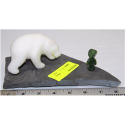 SLATE BASE INUIT STANDOFF ORNAMENT