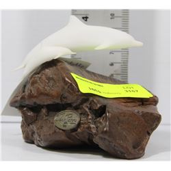 JOHN PERRY STUDIO MOTHER & BABY DOLPHIN SCULPTURE