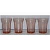 Image 1 : SET OF 4 PINK DEPRESSION GLASSES