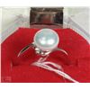 Image 1 : #24-FRESH WATER PEARL &CZ .925 SILVER SIZE 6