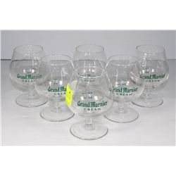 SET OF 6 GRAND MARNIER BRANDY SNIFTERS