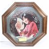 Image 1 : FRAMED JAPANESE WOMAN COLLECTOR PLATE