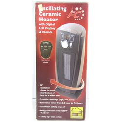 OSCILLATING CERAMIC HEATER WITH DIGITAL LED