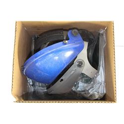 LOT OF 3M VISORS AND 8 NEW MEDIUM GREEN  SHIELDS