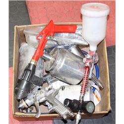 BOX WITH ASSORTED PAINT SPRAYERS INCL MASTERCRAFT,