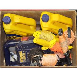 BOX WITH 2 LARGE IRWIN REFILLS OF CHALK AND 5