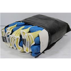 10 PACK OF RUBBER COATED WORK GLOVES