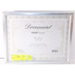 3 NEW METAL PICTURE FRAMES - 8.5" x 11"