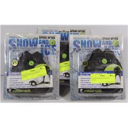 THREE PAIRS OF SNOW & ICE SLIP ON CLEATS - SIZE XS
